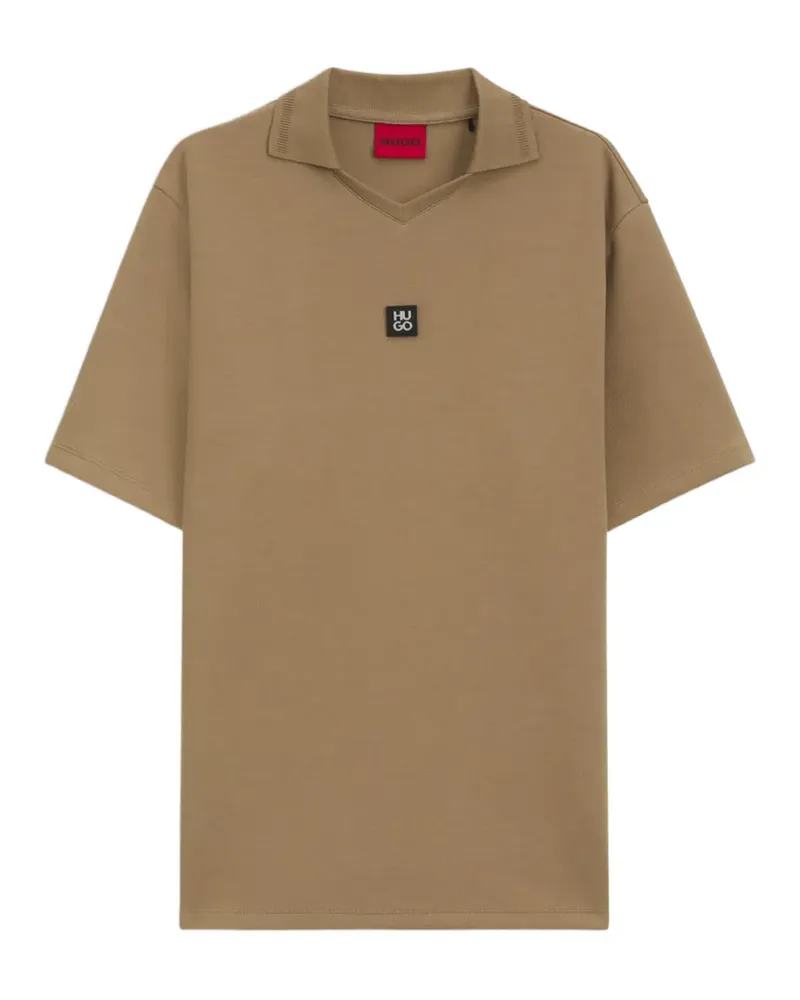 HUGO BOSS T-Shirt mit Logo-Patch - Braun Braun