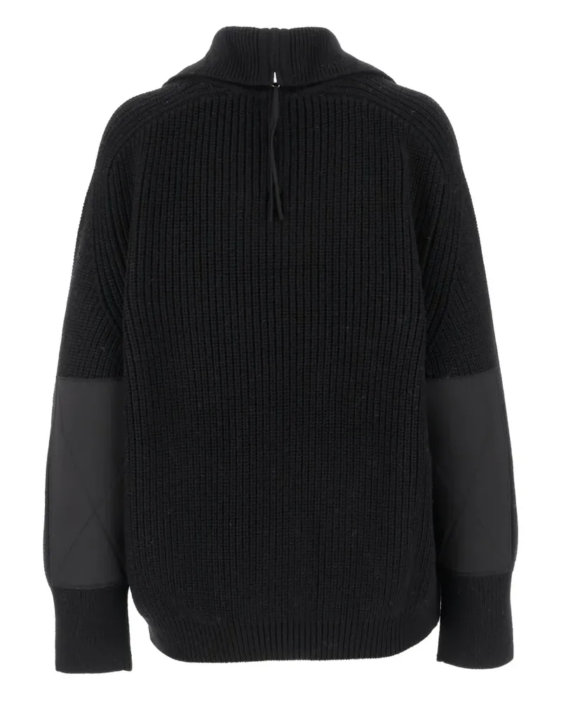 Carven Gerippter Pullover mit Reißverschluss - Schwarz Schwarz