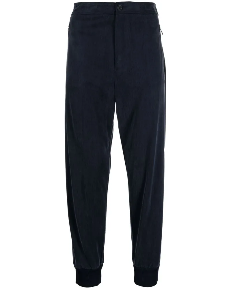 Giorgio Armani Tapered-Jogginghose aus Jersey - Blau Blau