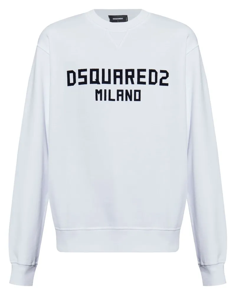 Dsquared2 Sweatshirt mit Logo-Print - Weiß Weiß