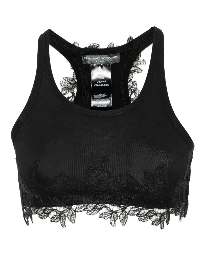 Ermanno Scervino lace cropped top - Schwarz Schwarz