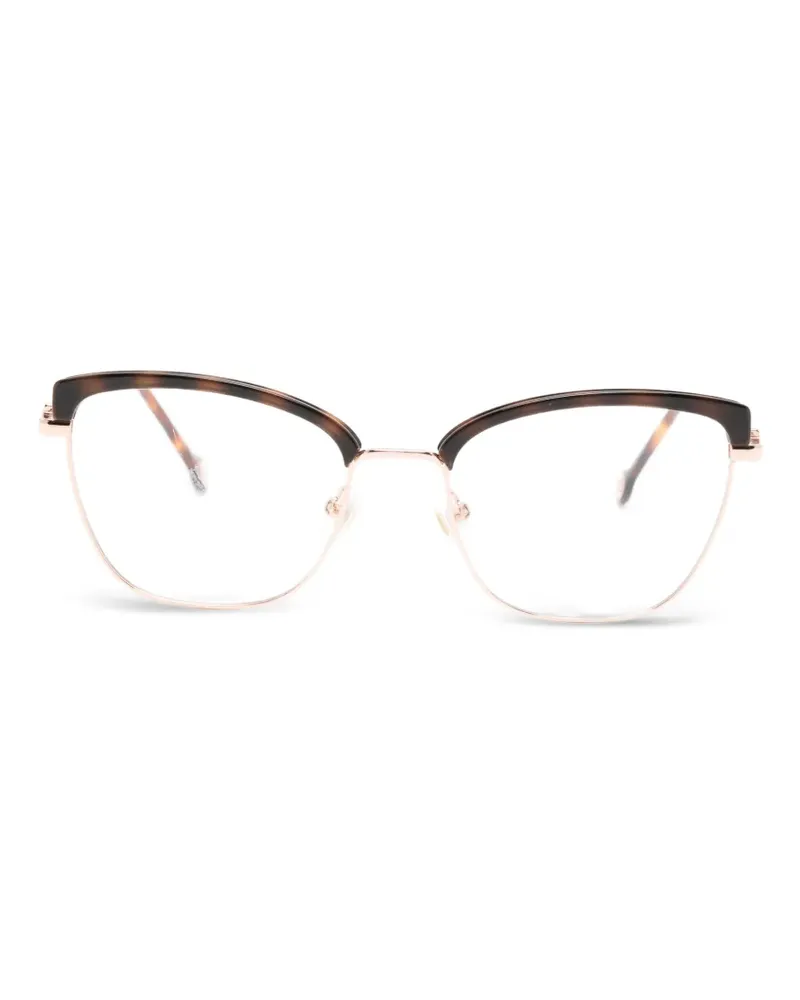 Carolina Herrera New York Geometrische Brille in Schildpattoptik - Rosa Rosa