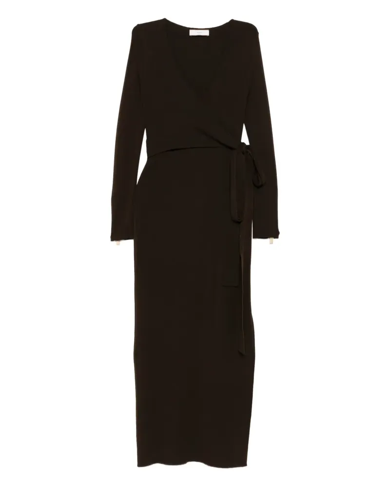 AKEP Midikleid mit seitlichem Schlitz - Braun Braun