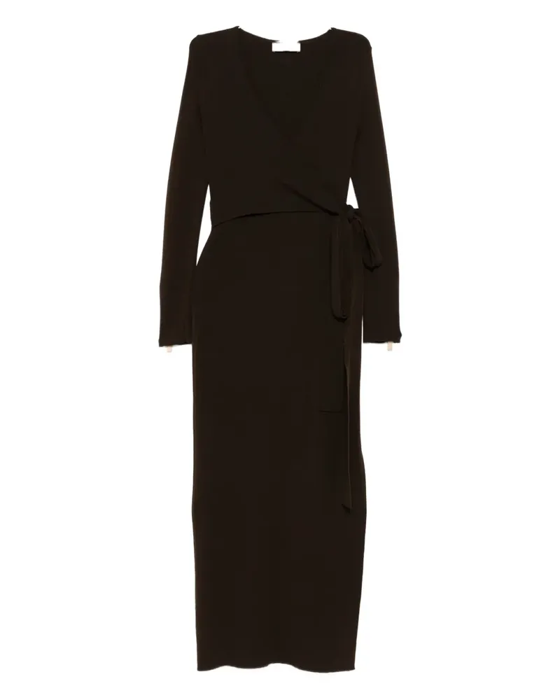 AKEP Midikleid mit seitlichem Schlitz - Braun Braun
