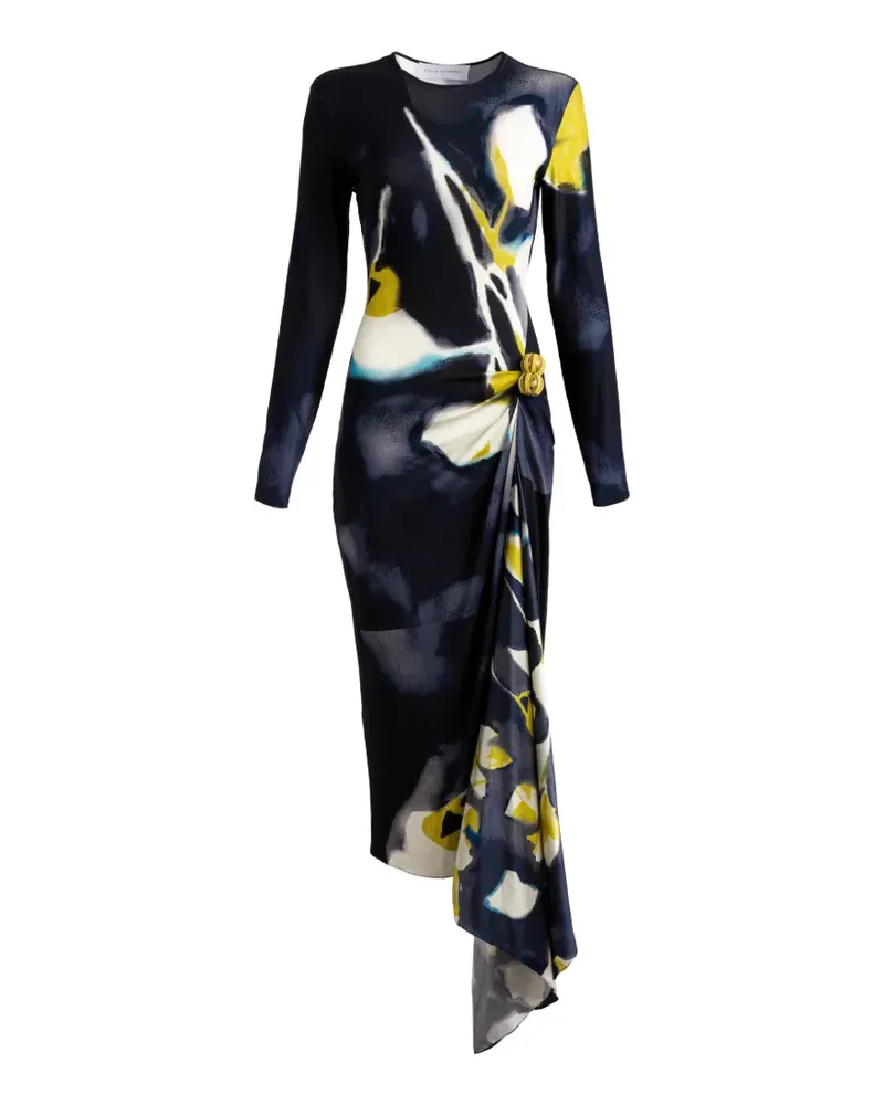 Silvia Tcherassi Ananya floral-print midi dress - Blau Blau