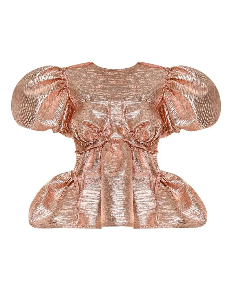 ANOUKI Bluse mit Puffärmeln - Rosa Rosa