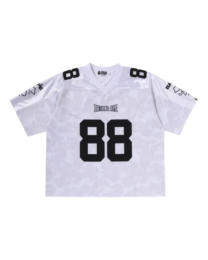 BAPE logo-print mesh T-shirt - Weiß Weiß