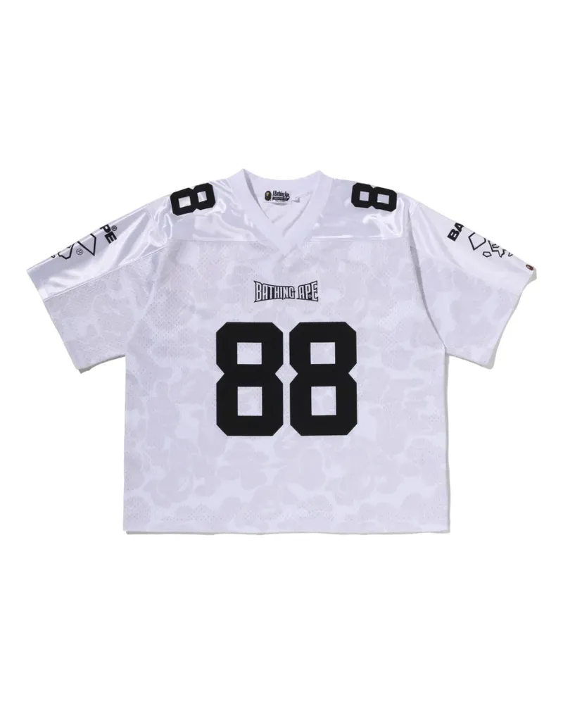 BAPE logo-print mesh T-shirt - Weiß Weiß
