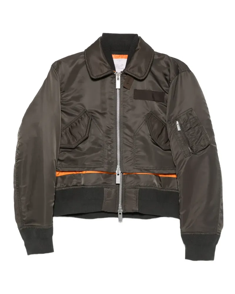 Sacai Jacke im Layering-Look - Grün Grün