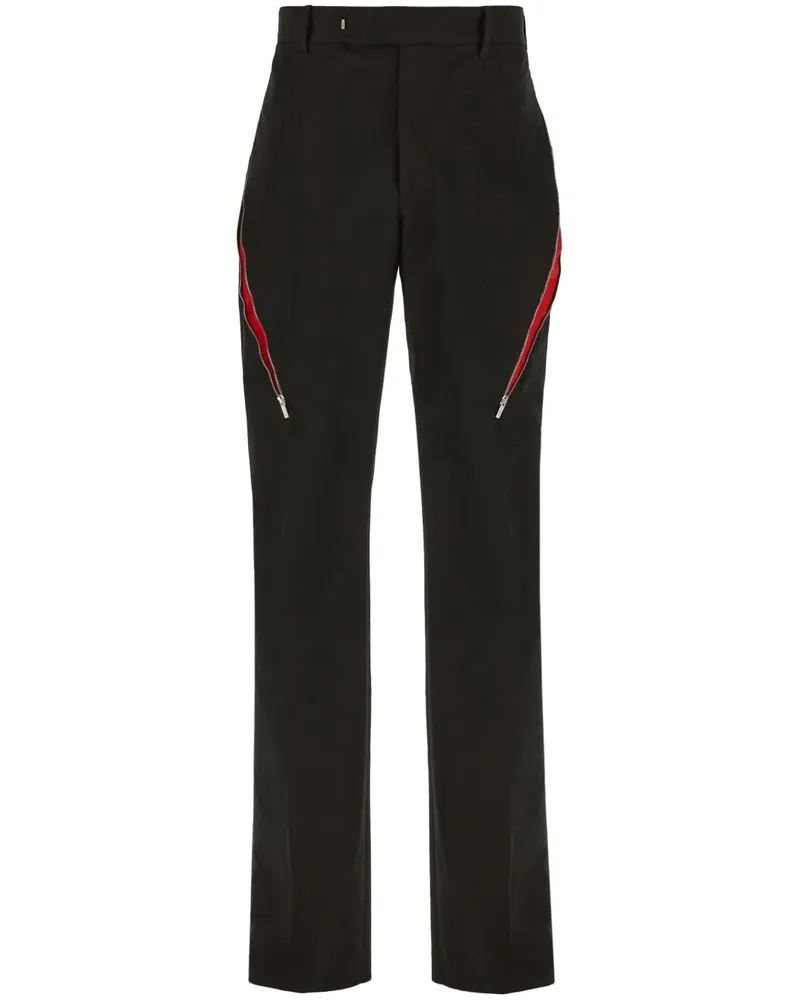 Ferragamo Hose mit Reißverschlussdetail - Schwarz Schwarz