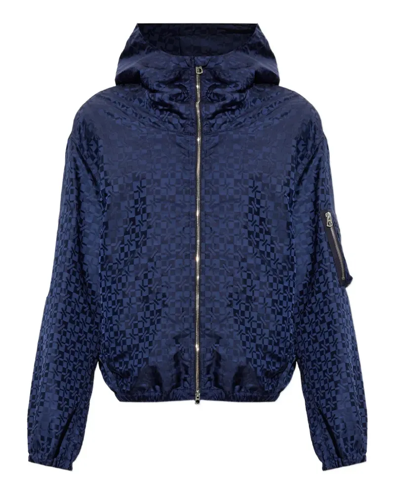 Kenzo gram Kapuzenjacke aus Monogramm-Jacquard - Blau Blau
