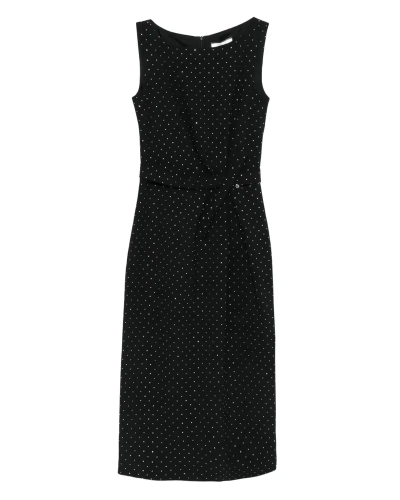 NISSA Ärmelloses Midikleid mit Polka Dots - Schwarz Schwarz