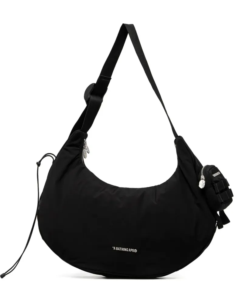 BAPE Schultertasche mit Kordelzug - Schwarz Schwarz
