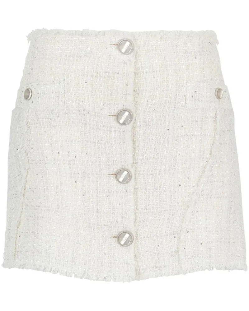 GCDS Minirock aus Tweed - Weiß Weiß