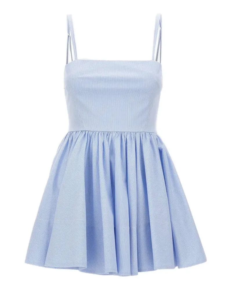 ANDAMANE Carrie micro-stripe pleated mini dress - Blau Blau