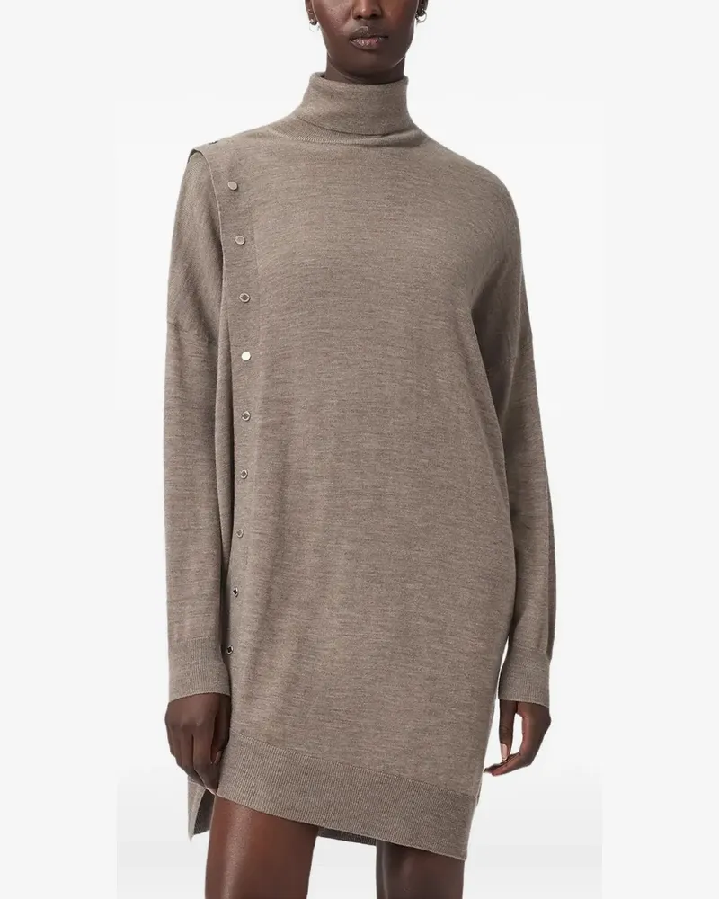 AllSaints Umi roll-neck mini dress - Nude Nude