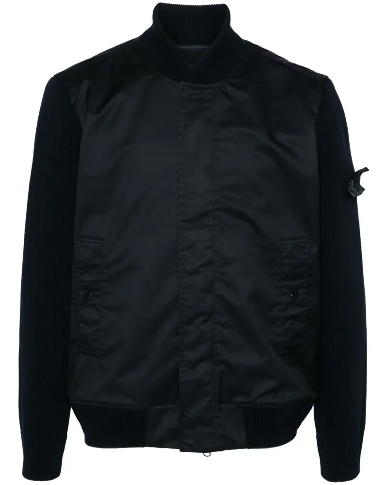 Stone Island Bomberjacke mit Kontrasteinsätzen - Blau Blau