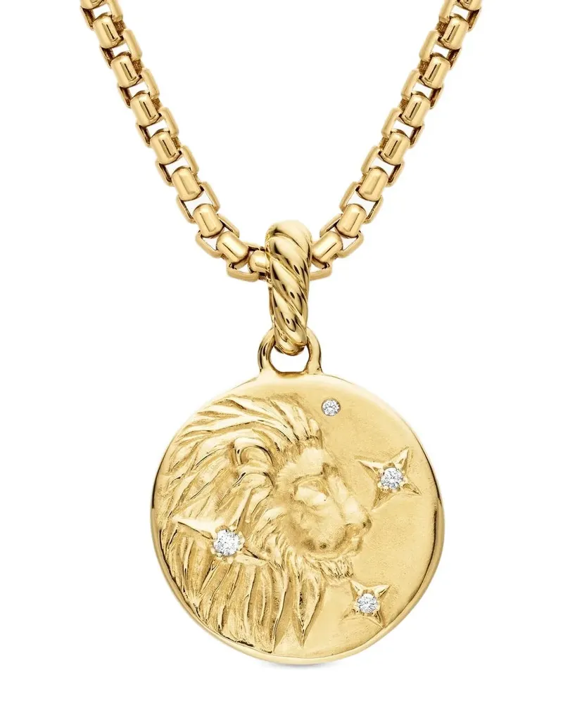 David Yurman 18kt Leo Gelbgoldhalskette mit Diamant Gold