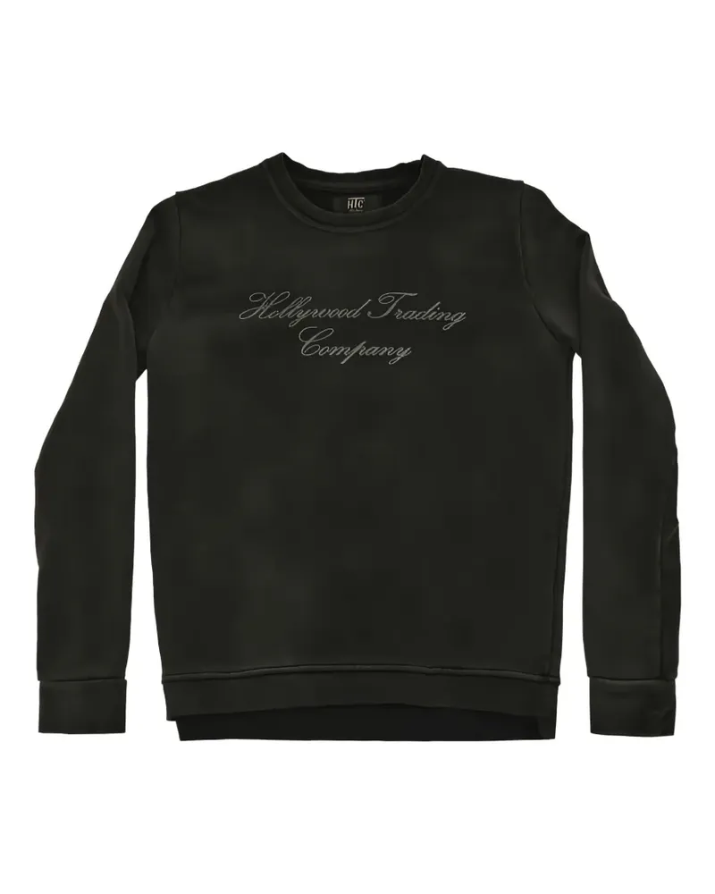 HTC Hollywood Trading Company HOLLYWOOD T.C logo-print cotton sweater - Schwarz Schwarz