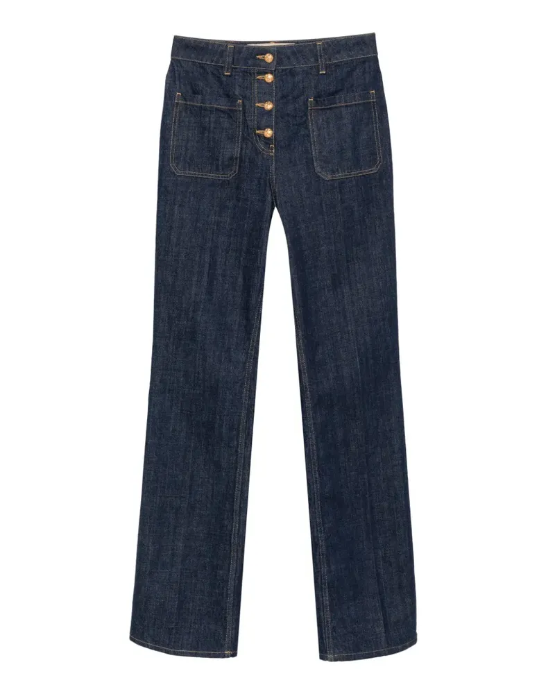 Valentino Garavani button-up patch-pocket jeans - Blau Blau