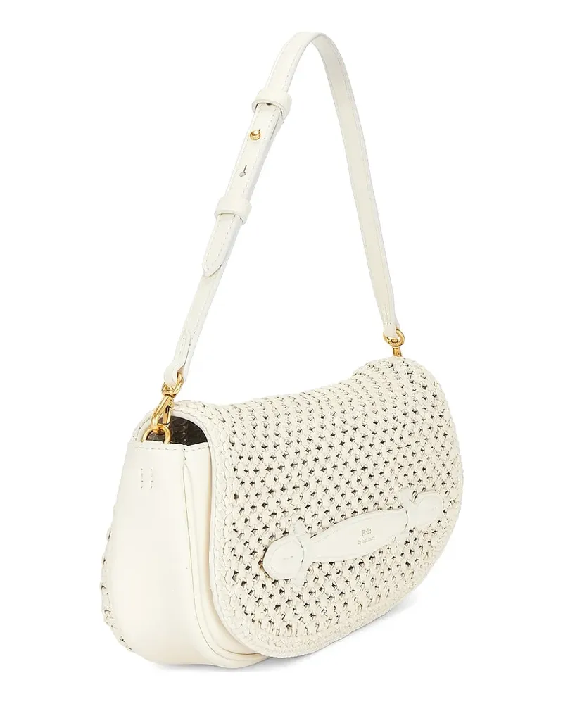 Ralph Lauren Schultertasche mit Webmuster - Weiß Weiß