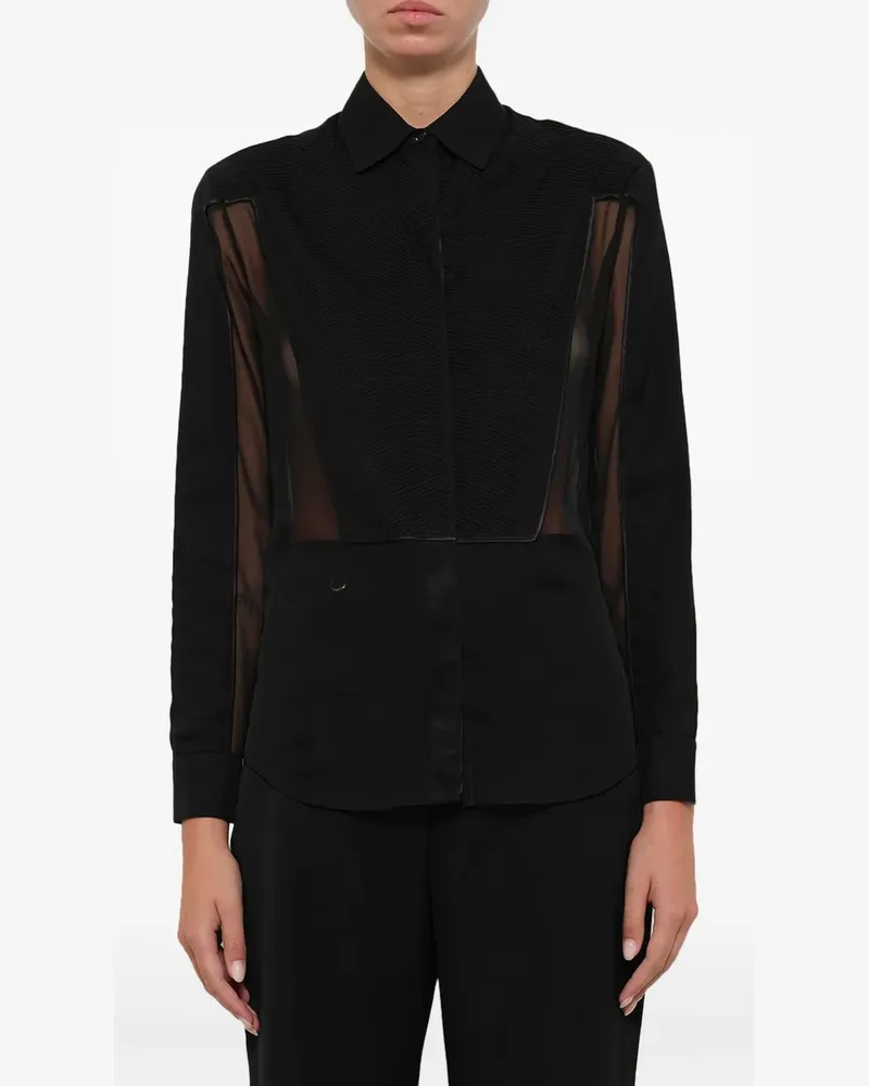Givenchy sheer panel shirt - Schwarz Schwarz