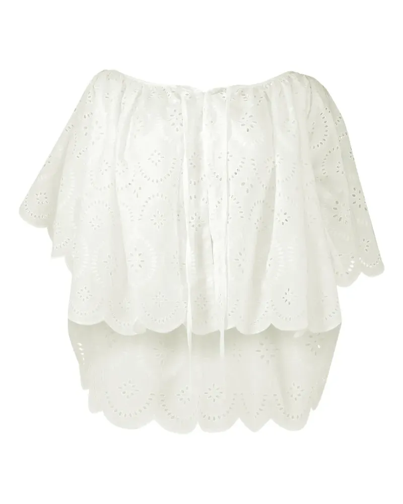 Faithfull The Brand Fondaco Oberteil mit Wellensaum - Weiß Weiß