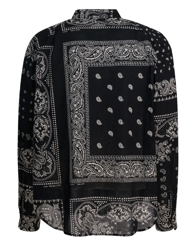 KAPITAL Hemd mit Paisleymuster - Schwarz Schwarz