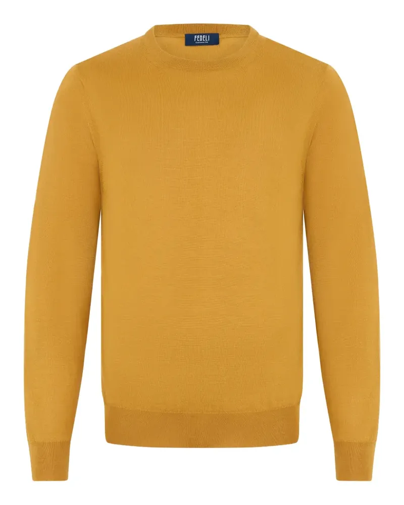 Fedeli crew-neck long-sleeve sweater - Gelb Gelb