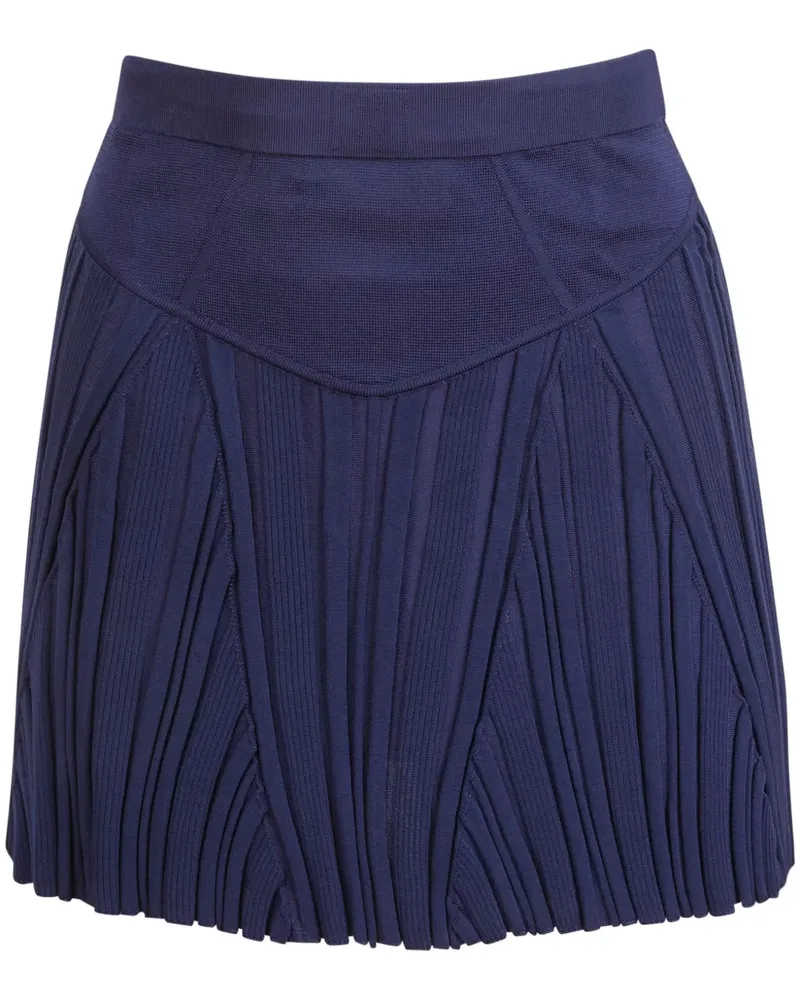 Fleur Du Mal Gerippter Minirock - Blau Blau
