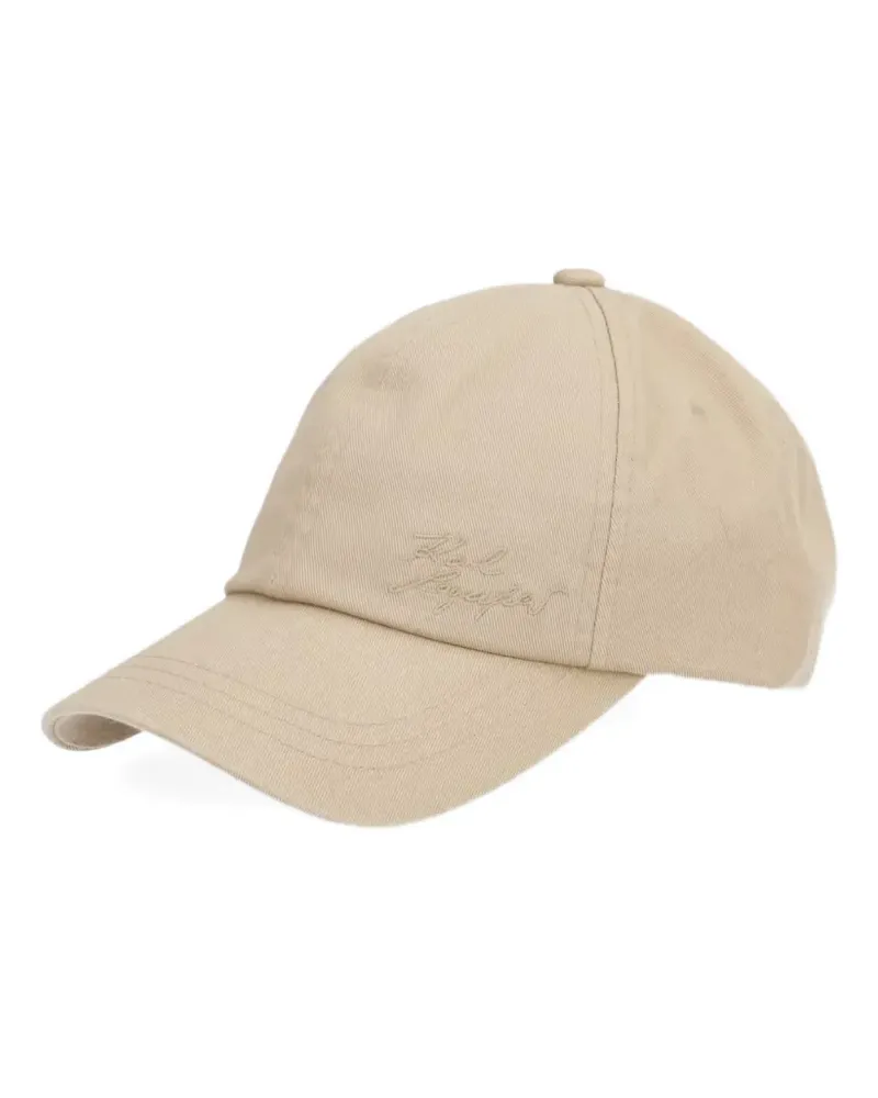 Karl Lagerfeld logo-embroidered baseball cap - Nude Nude