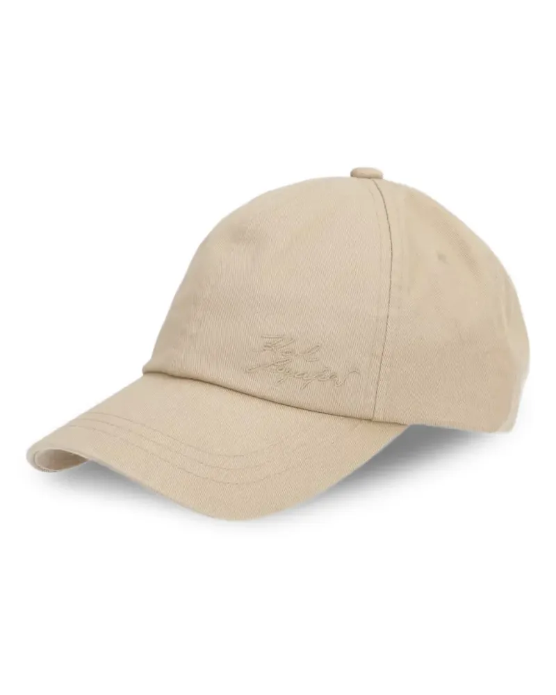 Karl Lagerfeld logo-embroidered baseball cap - Nude Nude