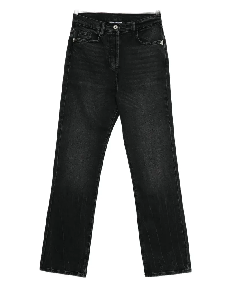 Patrizia Pepe Jeans mit Logo-Applikation - Schwarz Schwarz