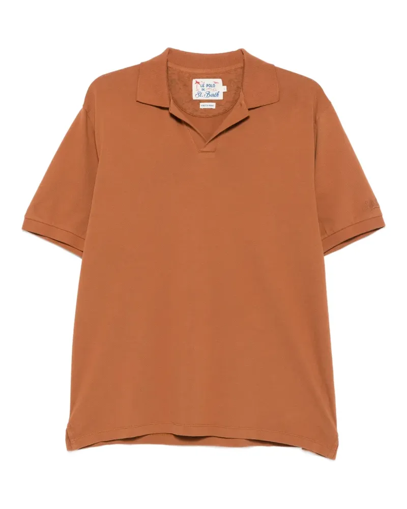 MC2 Saint Barth Charles logo-embroidered polo shirt - Braun Braun