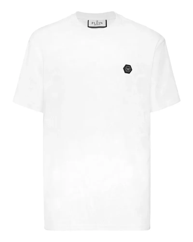 Philipp Plein T-Shirt mit Monogrammmuster - Weiß Weiß