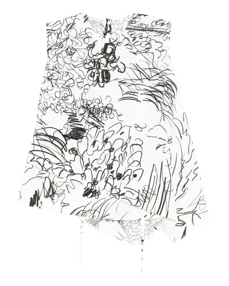 JNBY Top mit Blumen-Print - Weiß Weiß