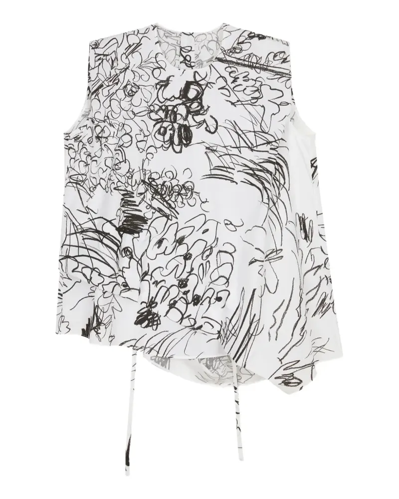 JNBY Top mit Blumen-Print - Weiß Weiß