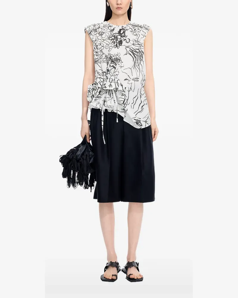 JNBY Top mit Blumen-Print - Weiß Weiß