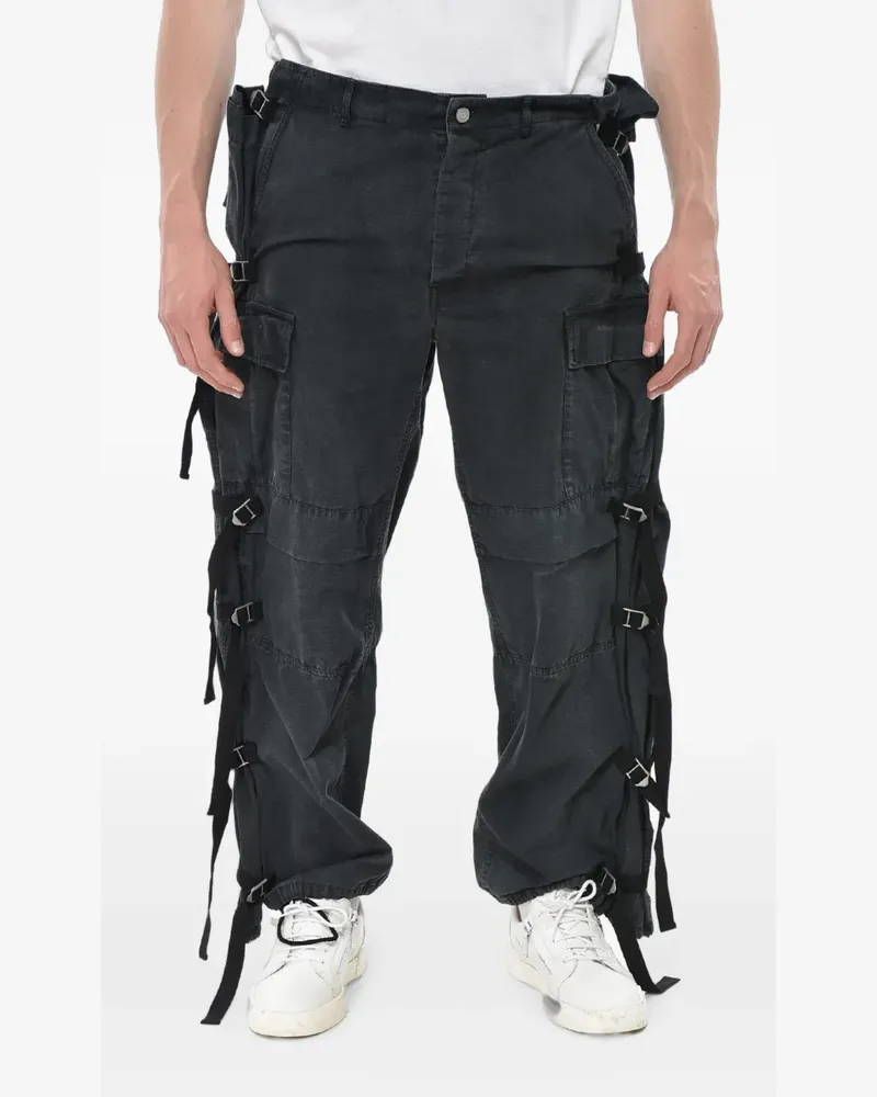 Magliano ripstop-texture straight-leg trousers - Schwarz Schwarz