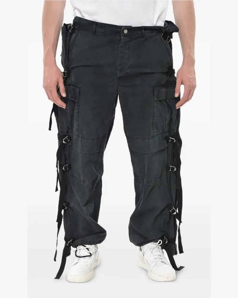 Magliano Gerade Hose mit Ripstop-Struktur - Schwarz Schwarz