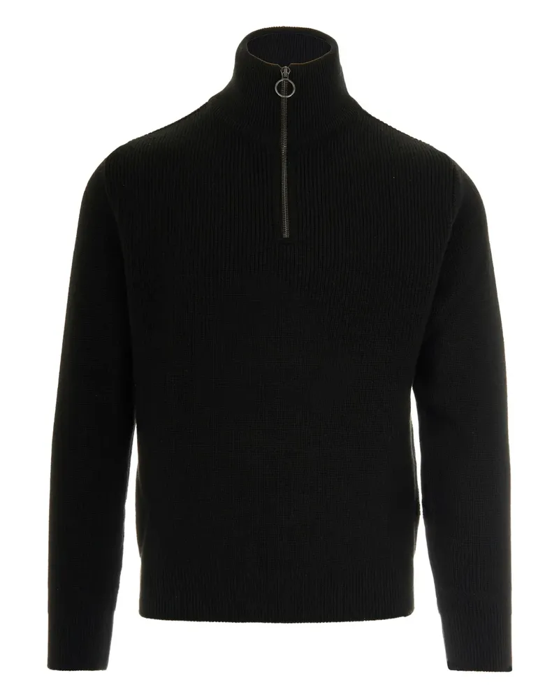 Paul & Shark Gerippter Strickpullover - Schwarz Schwarz