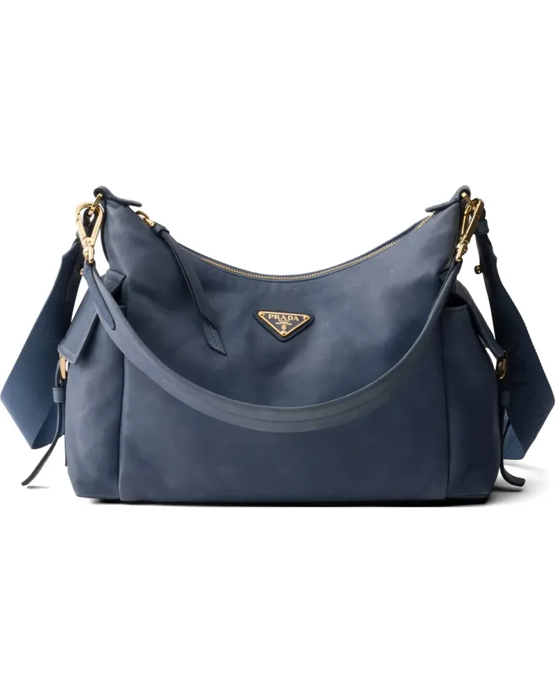 Prada Explore large nappa leather bag - Blau Blau