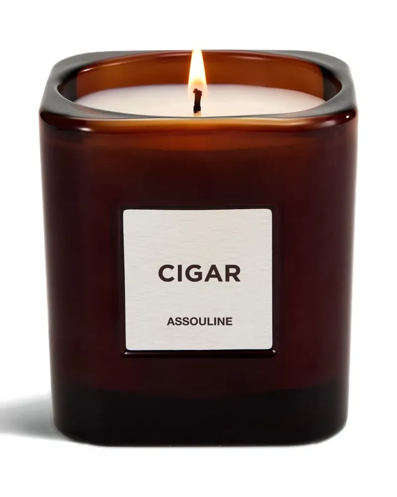 Assouline Library Cigar Duftkerze (260g) - Braun Braun
