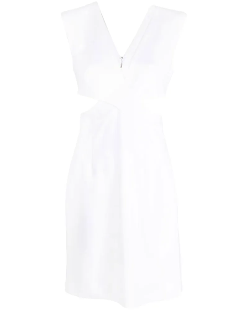 Genny Plissiertes Kleid mit Cut-Outs - Weiß Weiß