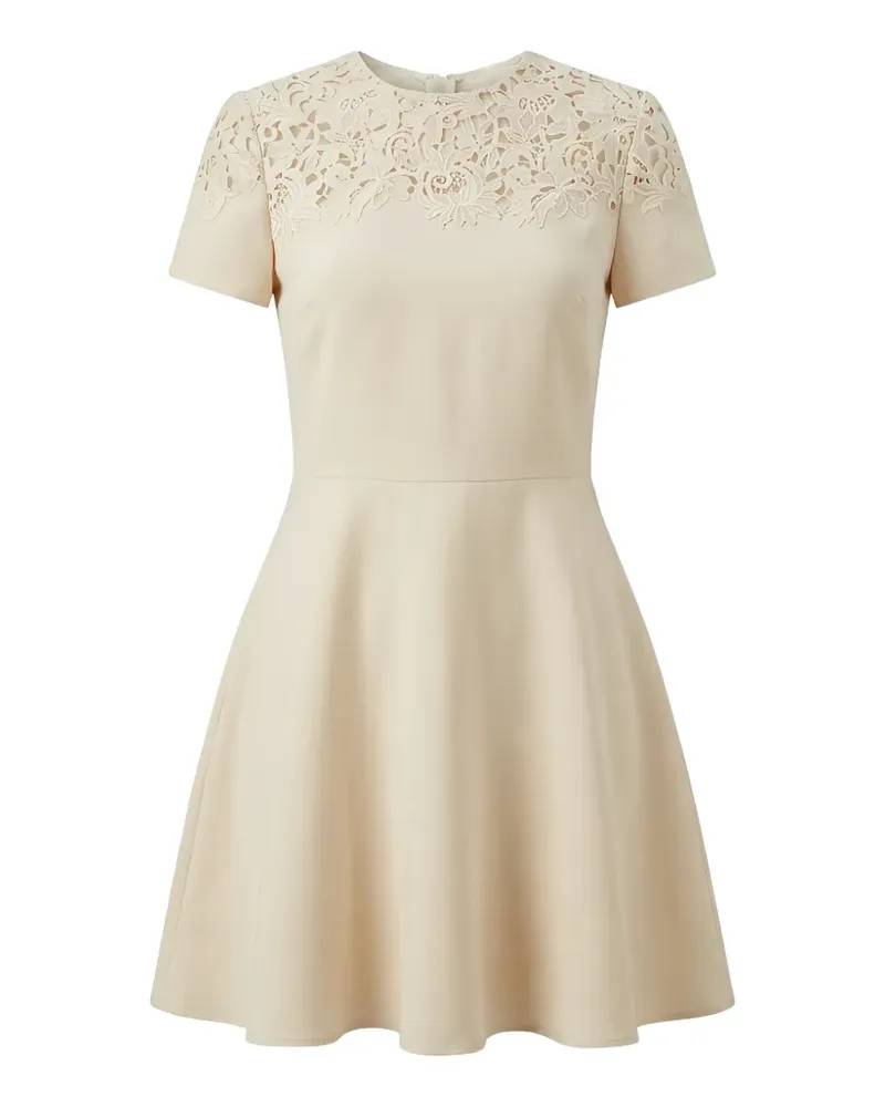 Valentino Garavani Midikleid mit Spitzeneinsatz - Nude Nude