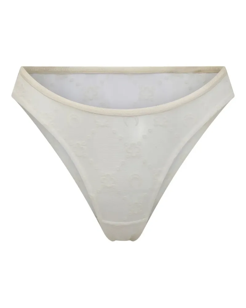 Marine Serre Slip mit Jacquardmuster - Weiß Weiß