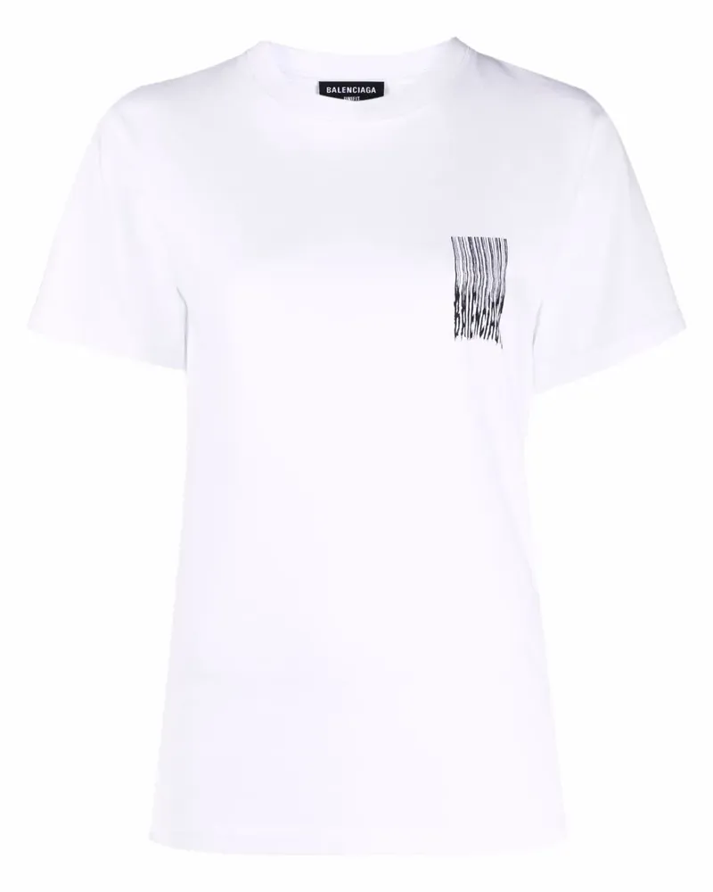 Balenciaga T-Shirt mit Print - Weiß Weiß