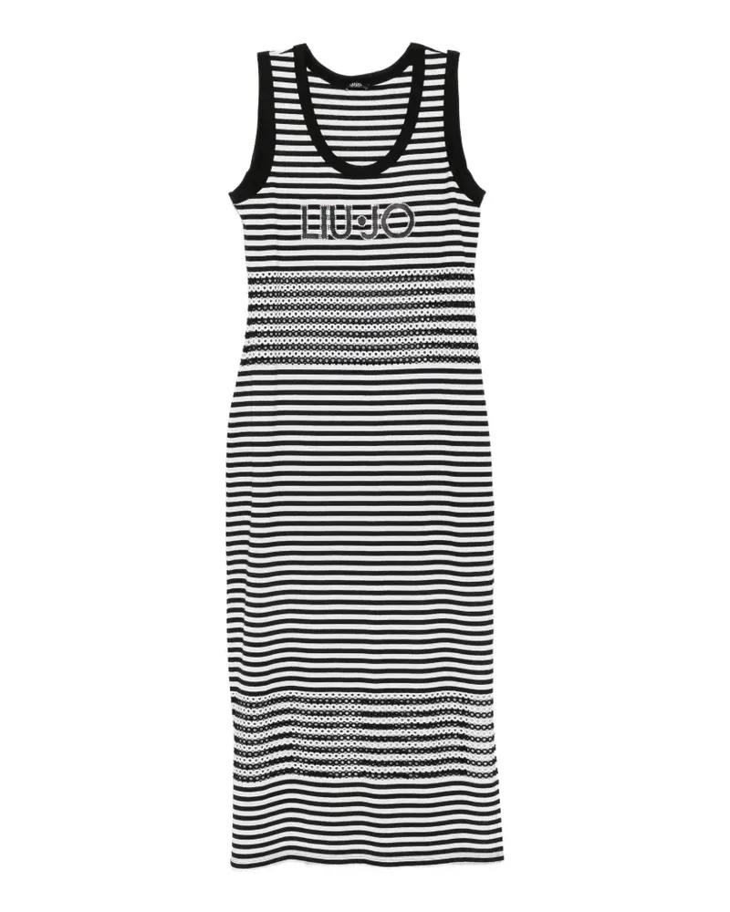 Liu Jo Gestreiftes Kleid - Weiß Weiß