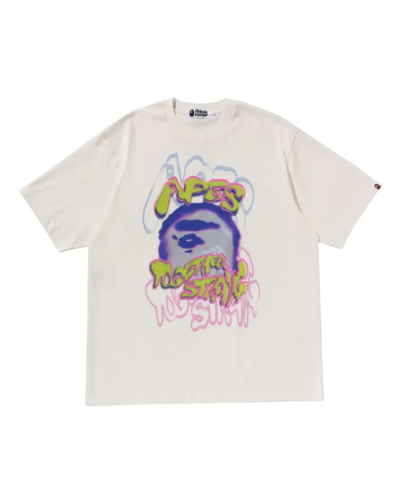 BAPE T-Shirt mit grafischem Print - Nude Nude