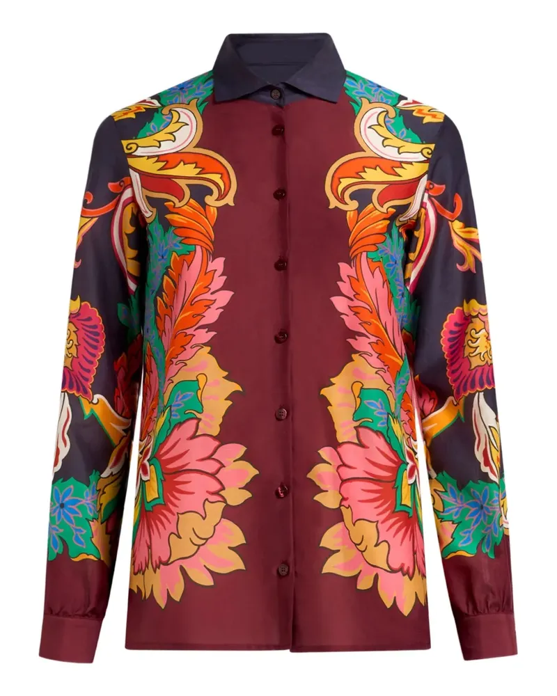 Etro Hemd mit Blumen-Print - Rot Rot